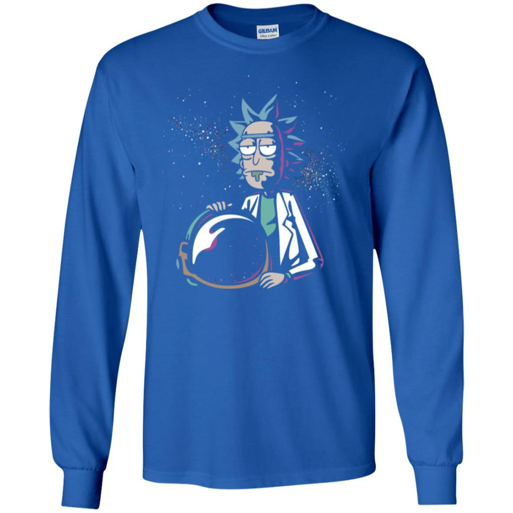 Rick And Morty Astronaut Helmet Men Long SLeeve Shirt
