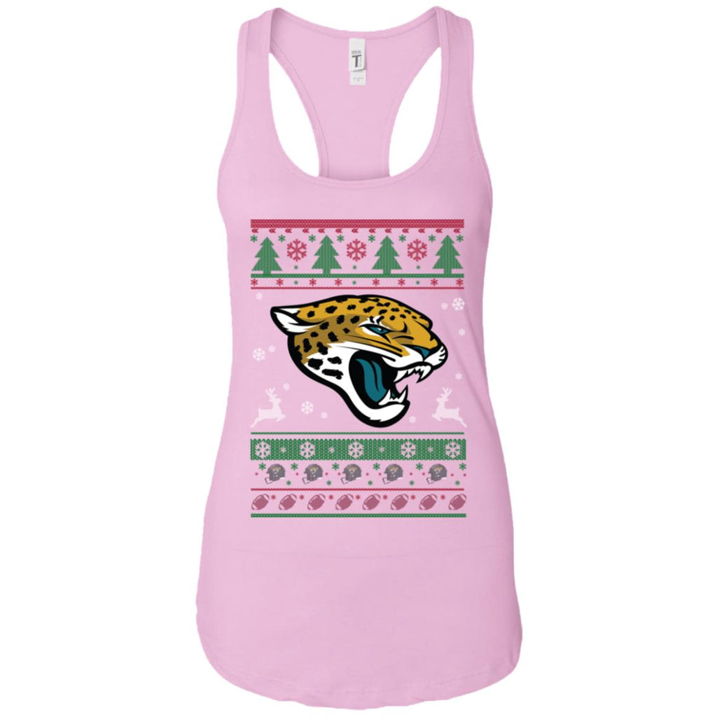 Jacksonville Jaguars Logo Football Teams Ugly Christmas Sweater Women Tank