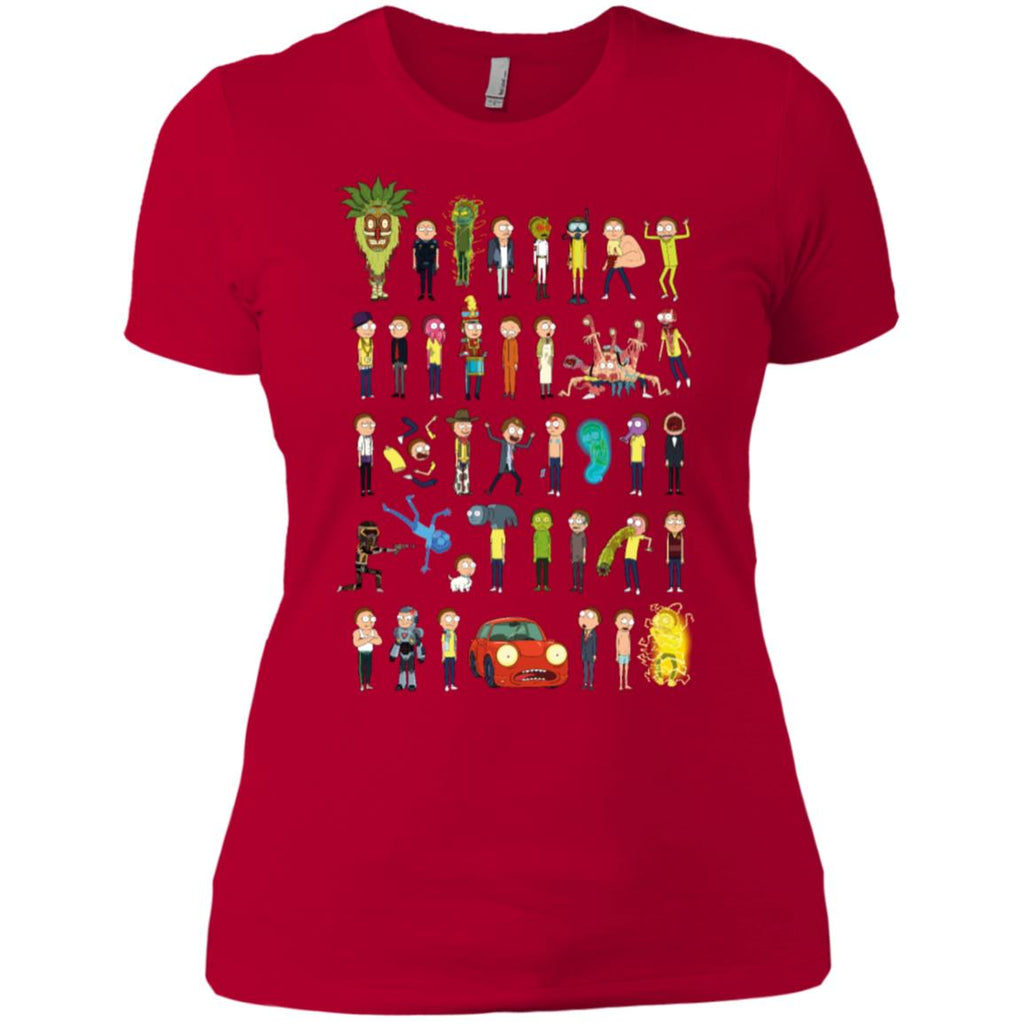 Ricky And Morty The Many Morty's Women T-Shirt