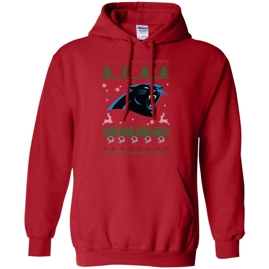 Carolina Panthers Logo Football Teams Ugly Christmas Sweater Men Pullover Hoodie