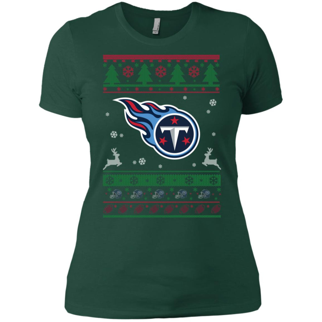 Tennessee Titans Logo Football Teams Ugly Christmas Sweater Women T-Shirt