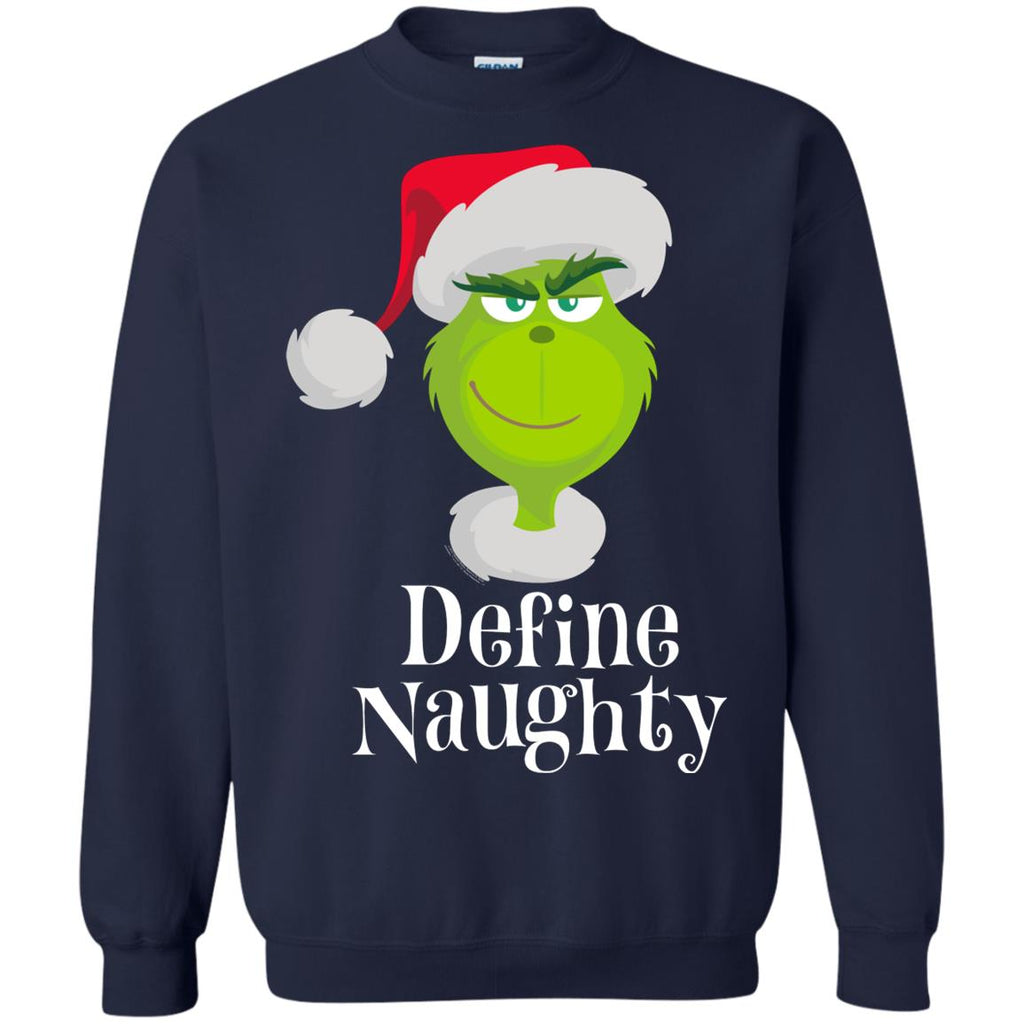 Dr. Seuss The Grinch Naughty Grinch Christmas Unisex Crewneck Pullover Sweatshirt