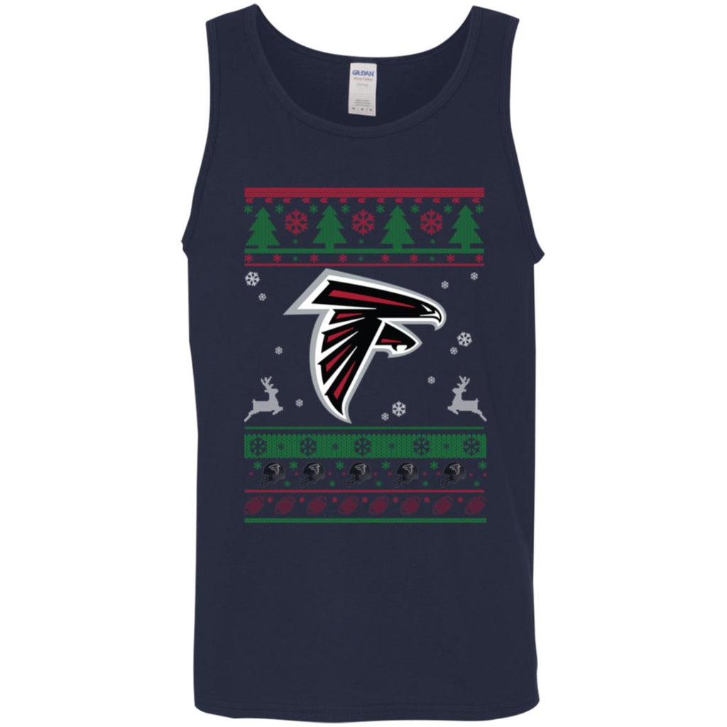 Atlanta Falcons Logo Football Teams Ugly Christmas Sweater Men Tank Top