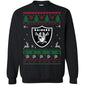 Oakland Raiders Logo Football Teams Ugly Christmas Sweater Unisex Crewneck Pullover Sweatshirt