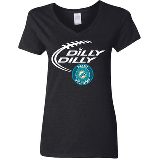 Dilly Dilly Miami Dolphins Nfl Football Women V-Neck T-Shirt