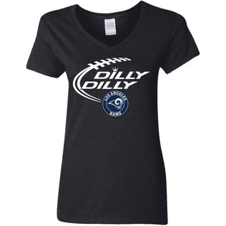 Dilly Dilly Los Angeles Rams Nfl Football Women V-Neck T-Shirt