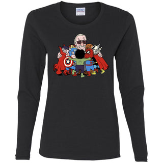 Stan Lee Shirt - Father Of Super Heroes Women Long Sleeve Shirt