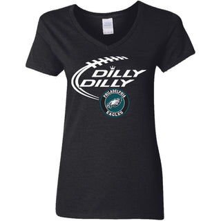 Dilly Dilly Philadelphia Eagles Nfl Football Women V-Neck T-Shirt