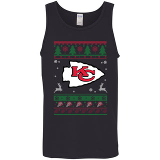 Kansas City Chiefs Logo Football Teams Ugly Christmas Sweater Men Tank Top