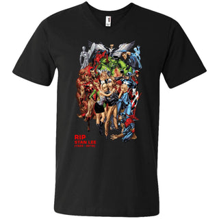 Rip Stan Lee Father Of Super Heroes Men V-Neck T-Shirt