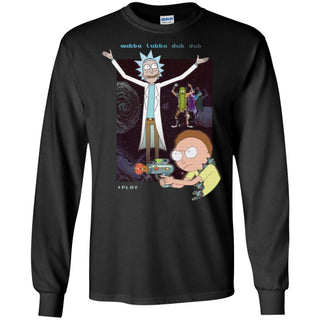 Rick And Morty Retro Video Game Men Long SLeeve Shirt