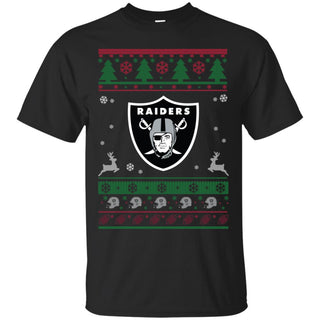 Oakland Raiders Logo Football Teams Ugly Christmas Sweater Men T-Shirt
