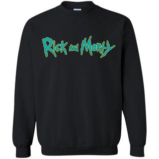 Rick And Morty Title Typography Unisex Crewneck Pullover Sweatshirt