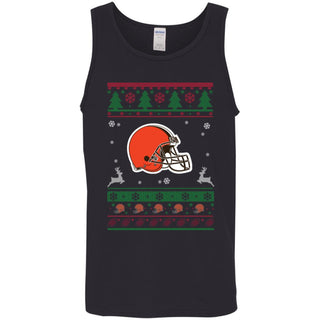 Cleveland Browns Logo Football Teams Ugly Christmas Sweater Men Tank Top