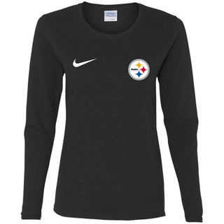 Nike Pittsburgh Steelers Logo Nfl Football Women Long Sleeve Shirt