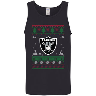 Oakland Raiders Logo Football Teams Ugly Christmas Sweater Men Tank Top