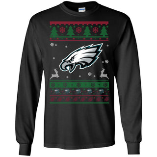 Philadelphia Eagles Logo Football Teams Ugly Christmas Sweater Men Long SLeeve Shirt
