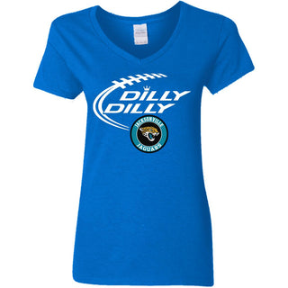 Dilly Dilly Jacksonville Jaguars Nfl Football Women V-Neck T-Shirt