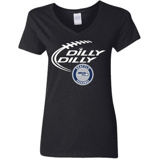 Dilly Dilly Seatle Seahawk Nfl Football Women V-Neck T-Shirt