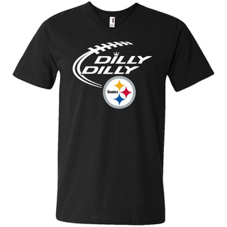 Dilly Dilly Pittsburgh Steelers Logo Nfl Football Men V-Neck T-Shirt