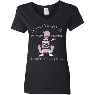 Rick And Morty If There's A Wiener Women V-Neck T-Shirt
