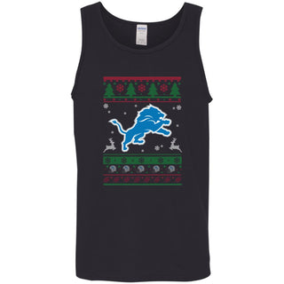 Detroit Lions Logo Football Teams Ugly Christmas Sweater Men Tank Top