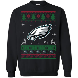Philadelphia Eagles Logo Football Teams Ugly Christmas Sweater Unisex Crewneck Pullover Sweatshirt