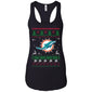 Miami Dolphins Logo Football Teams Ugly Christmas Sweater Women Tank