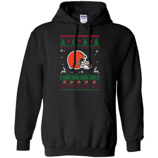 Cleveland Browns Logo Football Teams Ugly Christmas Sweater Men Pullover Hoodie