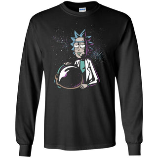 Rick And Morty Astronaut Helmet Men Long SLeeve Shirt