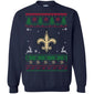 New Orleans Saints Logo Football Teams Ugly Christmas Sweater Unisex Crewneck Pullover Sweatshirt