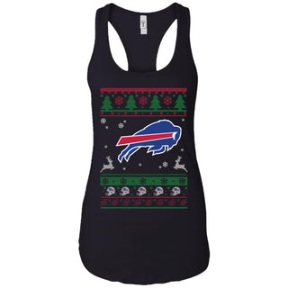 Buffalo Bills Logo Football Teams Ugly Christmas Sweater Women Tank