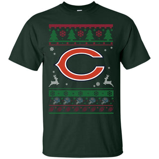 Chicago Bears Logo Football Teams Ugly Christmas Sweater Men T-Shirt