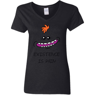 Rick And Morty Mr Meeseeks Existence Is Pain Women V-Neck T-Shirt