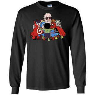 Stan Lee Shirt - Father Of Super Heroes Men Long SLeeve Shirt