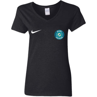 Nike Miami Dolphins Nfl Football Women V-Neck T-Shirt