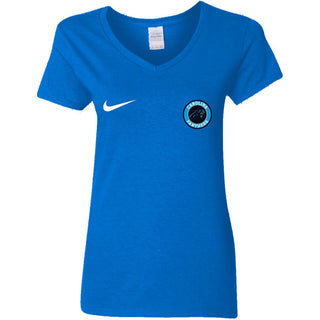 Nike Carolina Panthers Nfl Football Women V-Neck T-Shirt