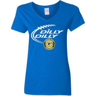 Dilly Dilly Green Bay Packers Nfl Football Women V-Neck T-Shirt
