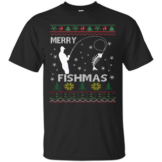 Merry Fishmas Ugly Christmas Men T-Shirt
