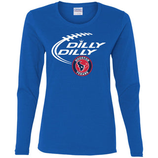 Dilly Dilly Houston Texans Nfl Football Women Long Sleeve Shirt