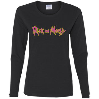 Rick And Morty Title Typography Shirt Women Long Sleeve Shirt