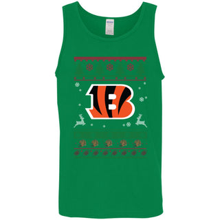 Cincinnati Bengals Logo Football Teams Ugly Christmas Sweater Men Tank Top