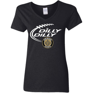 Dilly Dilly New Orleans Saints Nfl Football Women V-Neck T-Shirt