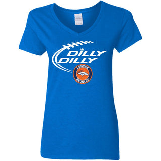 Dilly Dilly Denver Broncos Nfl Football Women V-Neck T-Shirt