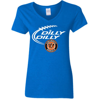 Dilly Dilly Cincinnati Bengal Nfl Football Women V-Neck T-Shirt