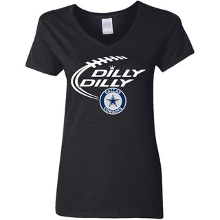 Dilly Dilly Dallas Cowboys Nfl Football Women V-Neck T-Shirt