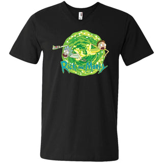 Rick And Morty Multidimensional Travel Men V-Neck T-Shirt