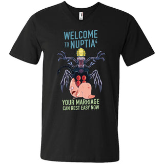Rick And Morty Welcome To Nuptia Men V-Neck T-Shirt