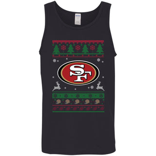 San Francisco 49ers Logo Football Teams Ugly Christmas Sweater Men Tank Top
