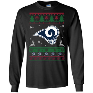 Los Angeles Rams Logo Football Teams Ugly Christmas Sweater Men Long SLeeve Shirt